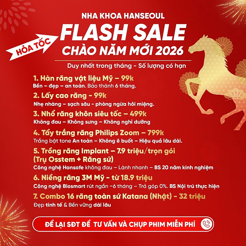 Siêu ưu đãi cuối năm - Bùng nổ nụ cười xinh tại chi nhánh Hồ Chí Minh