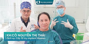Phục hồi toàn diện vùng răng cửa + răng hàm bằng Implant và răng sứ Lava cao cấp