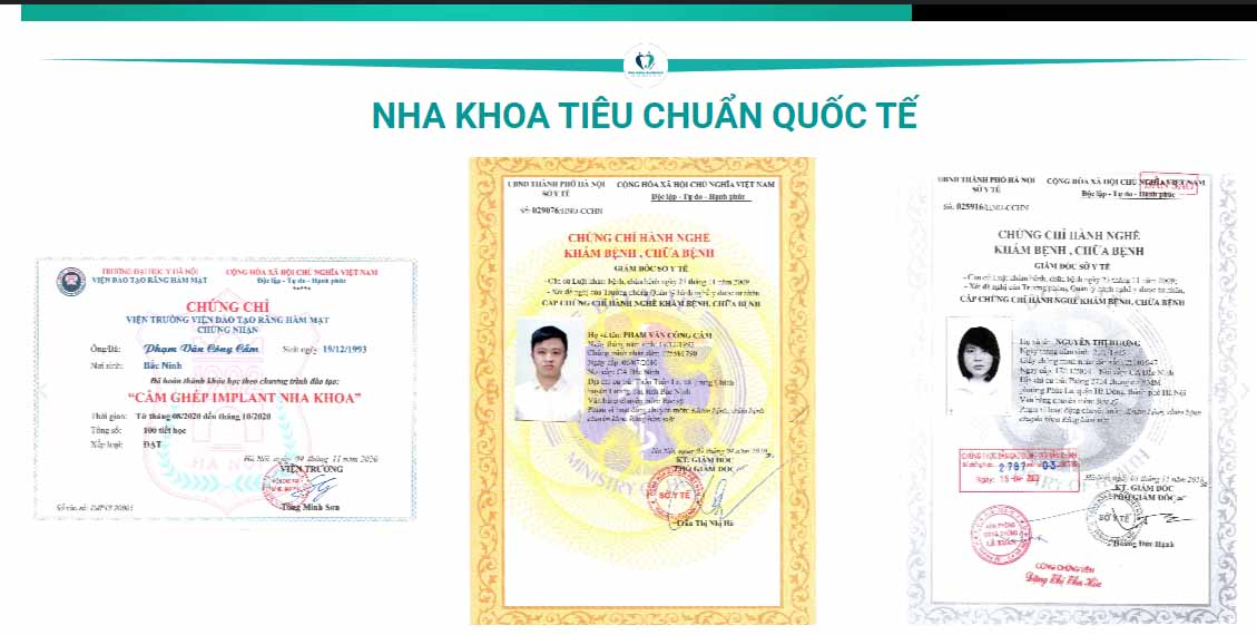 Chứng chỉ bác sĩ nha khoa Hanseoul