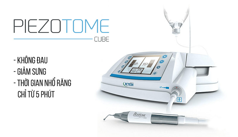 Nhổ răng bằng máy siêu âm Piezotome Nhổ răng bằng máy siêu âm Piezotome