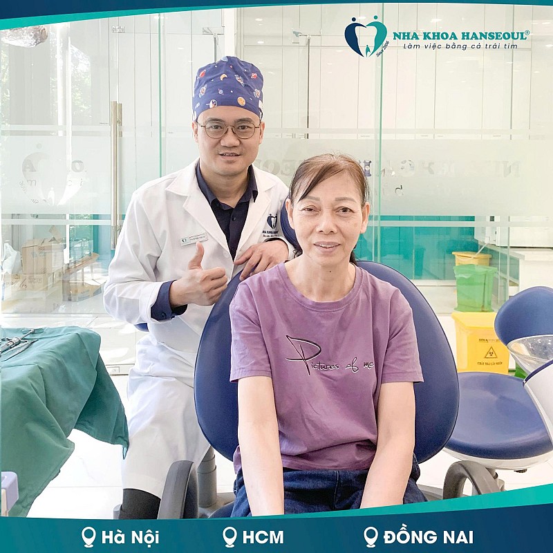 Hành trình trồng Implant không đau của cô Huệ 60 tuổi tại Hanseoul Hành trình trồng Implant không đau của cô Huệ 60 tuổi tại Hanseoul